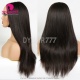 U Part Wigs V part Wigs 200% Density Yaki Straight Virgin Human Hair Wigs Natural Color