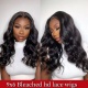 HD 9x6 Lace Closure Wigs 180% Density Bleached Knots Pre Everything Wear Go 100% Unprocessed Virgin Human Hair