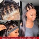 Invisi-Strap Drawstring 360 HD Lace Wig 180% Density Glueless Bleached Knots Virgin Human Hair Wig Natural Color