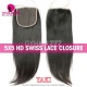 HD 5x5 Lace Closure Human hair With Baby Hair Pre Plucked Natural Color