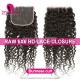 HD 6x6 Lace Closure Human hair With Baby Hair Pre Plucked Natural Color
