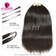 1 Pack(80strands 120g)Machine made Feather Crochet Hair Extension 100% Remy Human Hair Silky Straight Natural Color