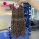 1 Pack Color 4 Pixie Curl Crochet Hair Extension For Miracle Knots (100g pre sparated strands)100% Virgin Human Hair Natural Color