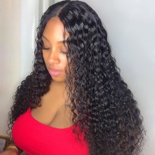 180% density Top Quality Virgin Human Hair Deep Curly Full Lace Wigs