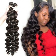 1pc Wholesale Remy Hair Extension Brazilian Standard Loose Wave Unprocessed Human Hair Loose weaving weft