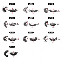 1 Pair 3D Mink Hair Eyelashes MT Series( 10 models can be selected）