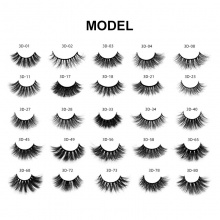 1 Pair 3D Mink Hair Black Makeup Eyelashes ( 25 models can be selected )