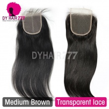 Royal Lace Top Closure (4*4) Straight Hair Human Virgin Hair Freestyle Free Part Middle Part Two Part Three Part