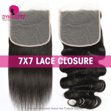Royal Lace Top Closure (7*7) Human Virgin Hair Freestyle Free Part Middle Part Two Part Three Part