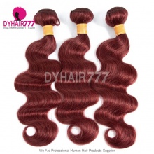 Reddish Brwon Color 33B Royal Body Wave Straight Virgin Human hair Extension 1 Bundle 