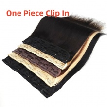One Piece Clip In Extension Remy Hair Extensions Top Quality Natural Color
