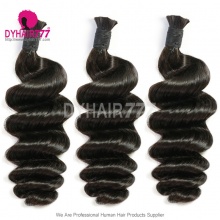 1Pack Bulk Braiding Hair Loose Wave 100% Virgin Human Hair Weaving No Weft Natural color 1B 100grams