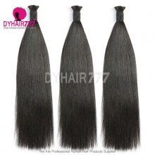 1pack Yaki Straight Bulk Braiding Hair 100% Virgin Human Hair Weaving No Weft Natural color 1B 100grams