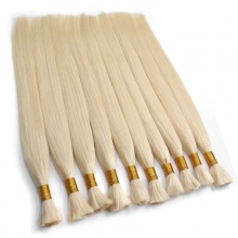 Royal Whlesale Color 613 Blonde Hair Bulk 100% Virgin Human Hair Without Weft For Hair Braiding