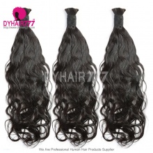 1Pack Natural Wave Bulk Braiding Hair Hair 100% Virgin Human Hair Weaving No Weft Natural color 1B 100grams