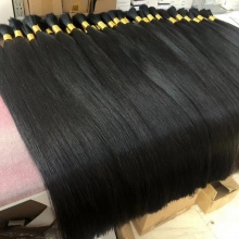 1Pack Double Drawn Bulk Braiding Hair Straight Weaving No Weft 100% Vir gin Human Hair Color 1B 100g