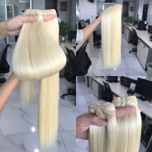 Double Drawn Royal Grade Virgin Hair Human Hair Extension 1 Bundle 100g 613 Blonde Color