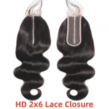 HD Lace Top Kim Closure (2*6) Human Virgin Hair Freestyle Free Part Middle Part 