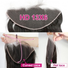 Royal Single Knots HD Lace 13*6 Frontals Human Hair With Baby Hair Natural Color