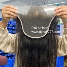 HD 9x6 Lace Top Closure 12-30inch Pre Plucked Hairline Natural Color 100% Virgin Human Hair