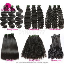Double Drawn Bone Straight 14A Royal Grade Virgin Hair Human Hair Extension 1 Bundle Natural Color