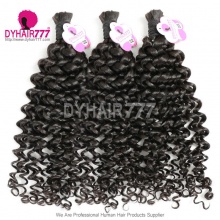 1Pack Bulk Hair No Weft Deep Curly 100% Virgin Human Hair 95-100grams