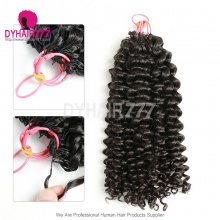 1 Pack Crochet Hair Extension Deep Curly For Miracle Knots (100g pre sparated strands)100% Virgin Human Hair Natural Color