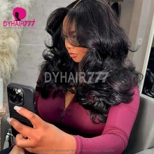 5x5 HD Lace Closure Wigs Upgraded 200% Density (3 bundles made) Plucked Bleached 100% Unprocessed Virgin Human Hair